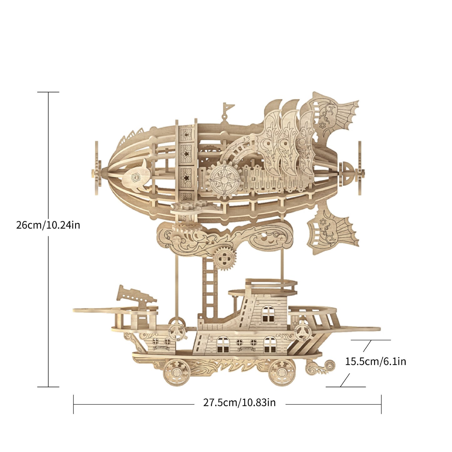 The Mechanical Airship - Wooden Model Kit product image 3