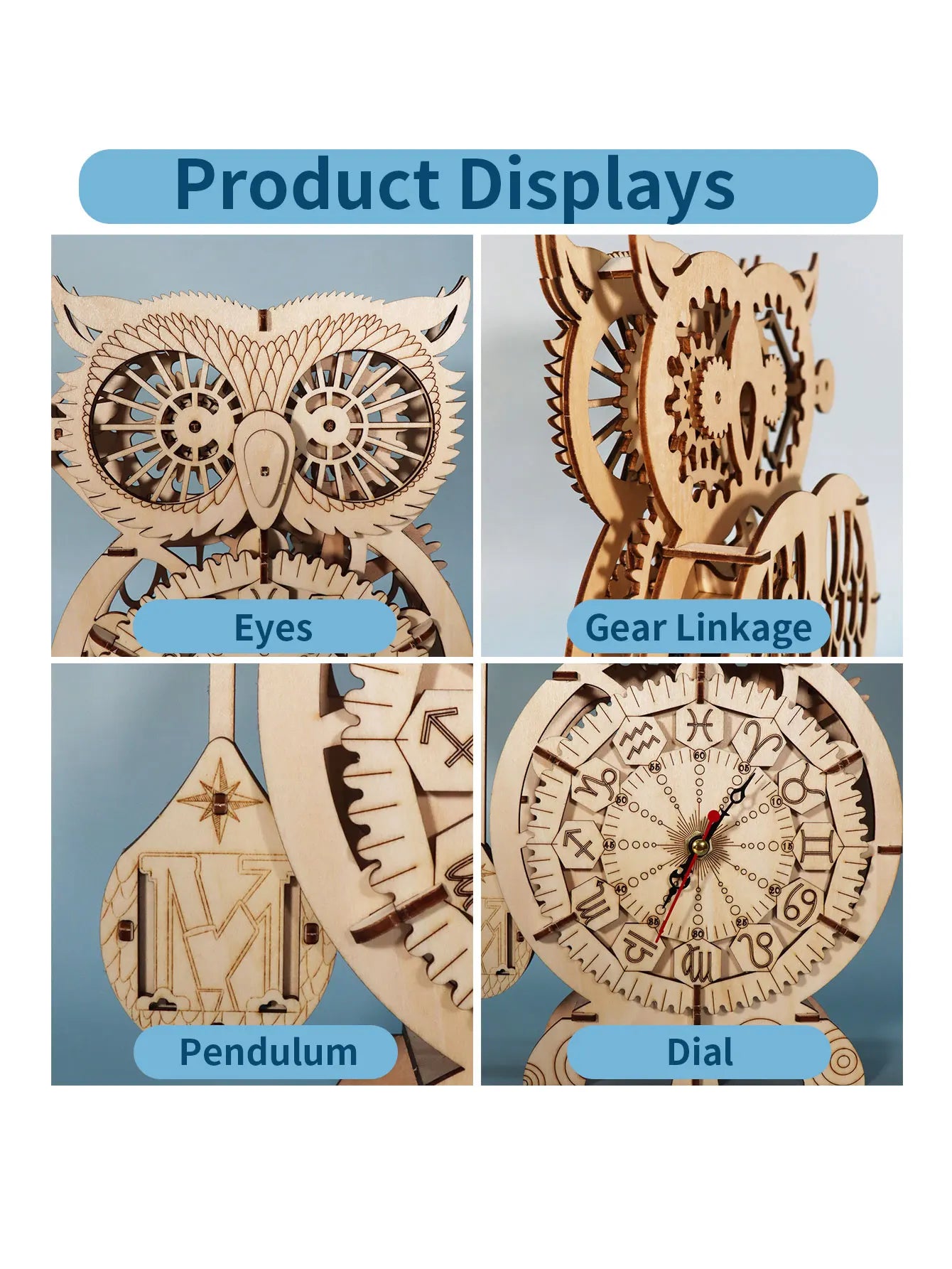 The Owl Clock - Wooden Model Kit