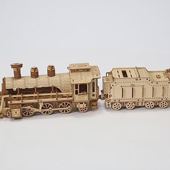 The Vintage Locomotive - Wooden Model Kit product video 6